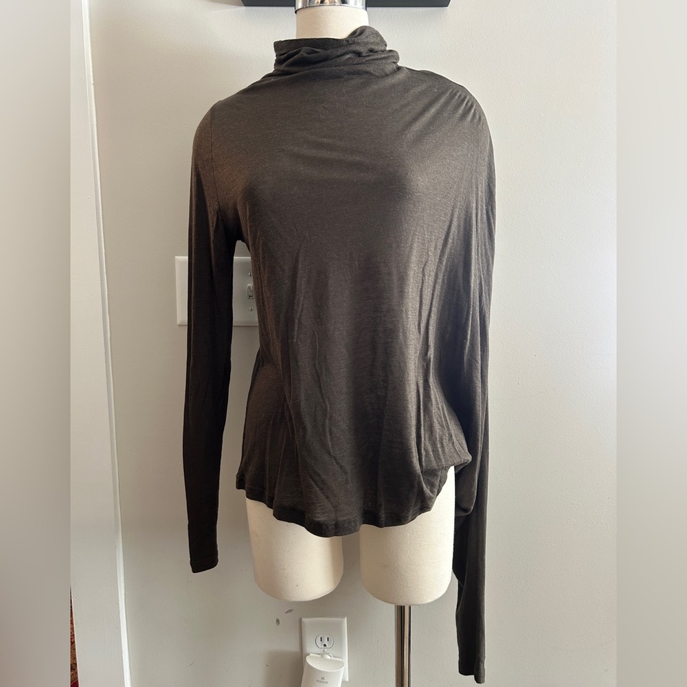 Ann Demeulemeester Dark Brown Long Sleeve Top